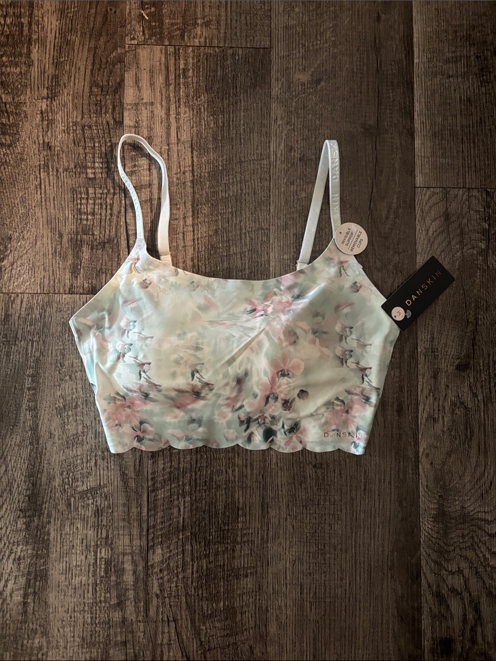 Danskin Bralette - Floral Print - Size Medium